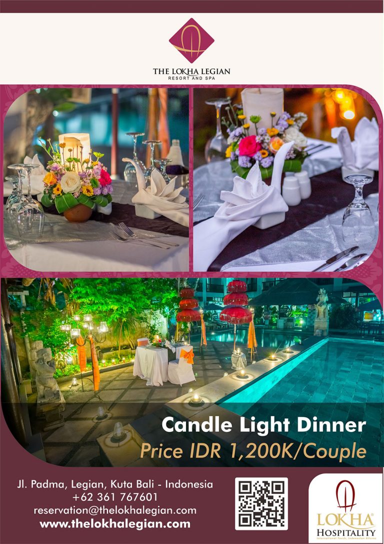 Candle Light Dinner The Lokha Legian Resort and Spa